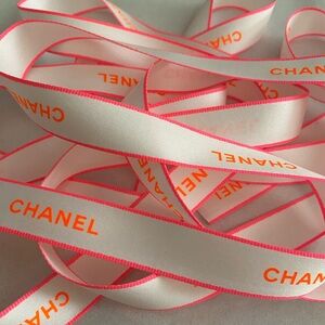 7 Yards Chanel White/Neon Ribbon